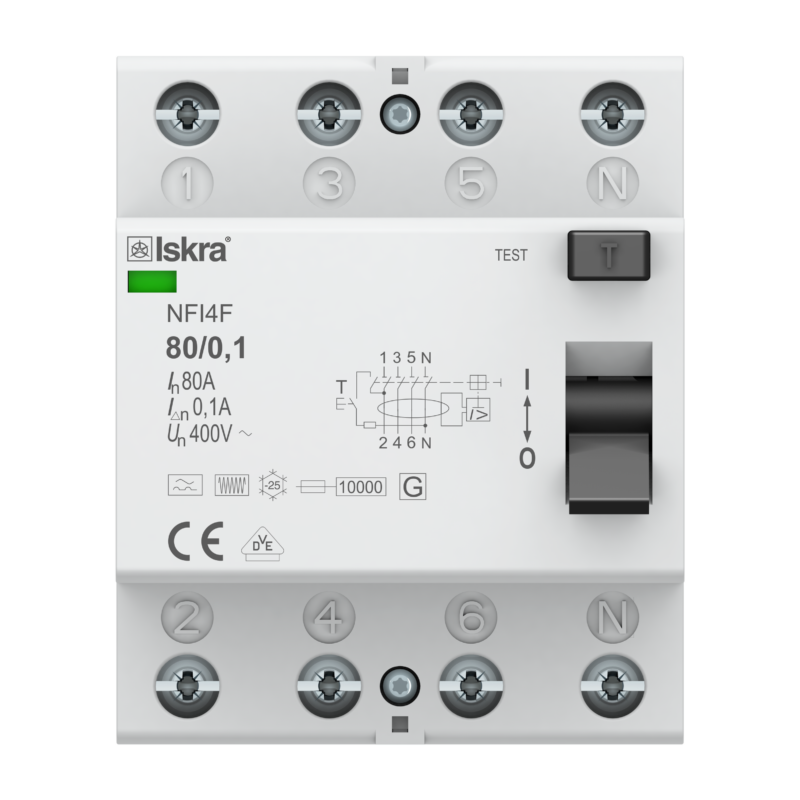 ISKRA Aardlekschakelaar 3F+N 80A 100mA Type B