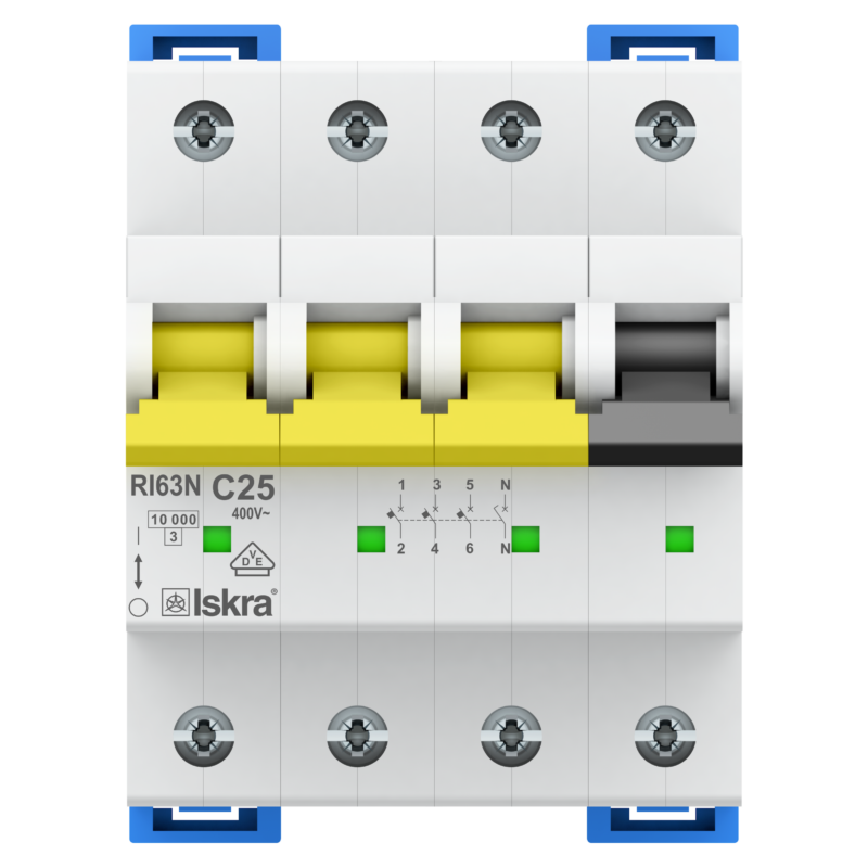 ISKRA Installatieautomaat 3F+N 25A C 10kA