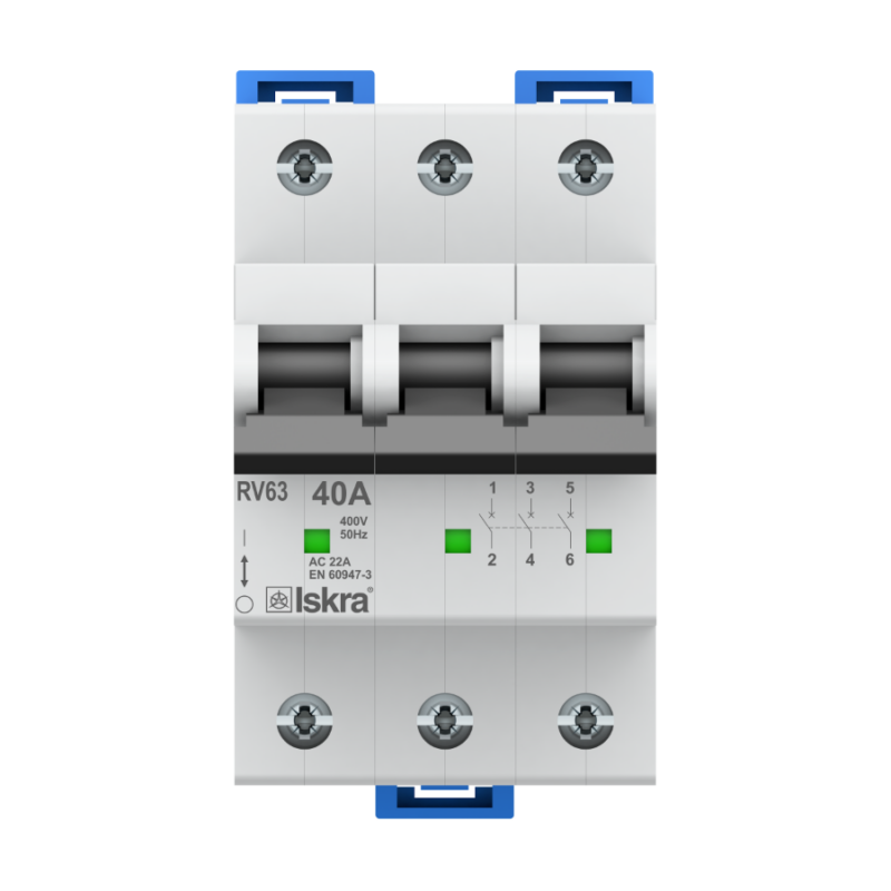 ISKRA Installatieautomaat 3F+N 40A B 10kA - Afbeelding 2